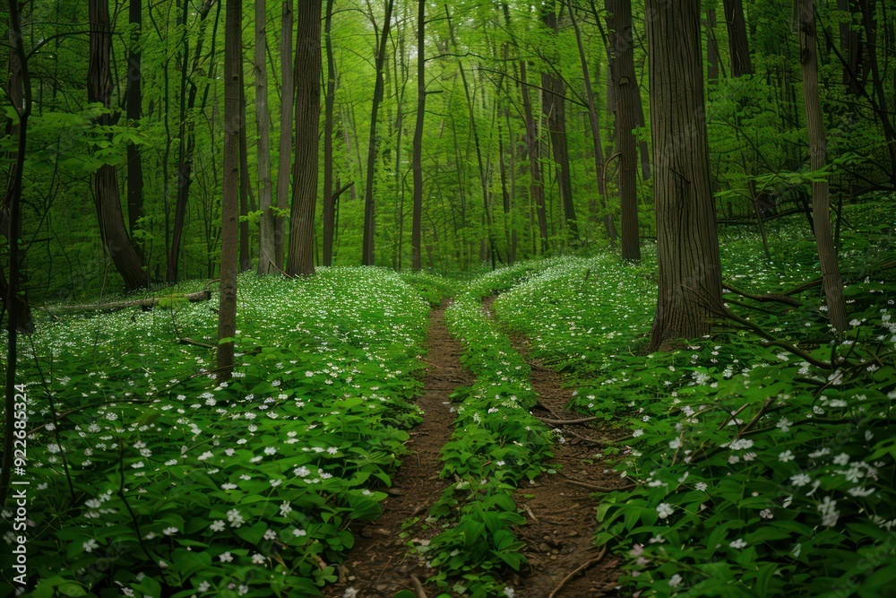 footpath in the woods footpath in the woods