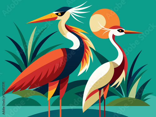 Stylisé oiseaux