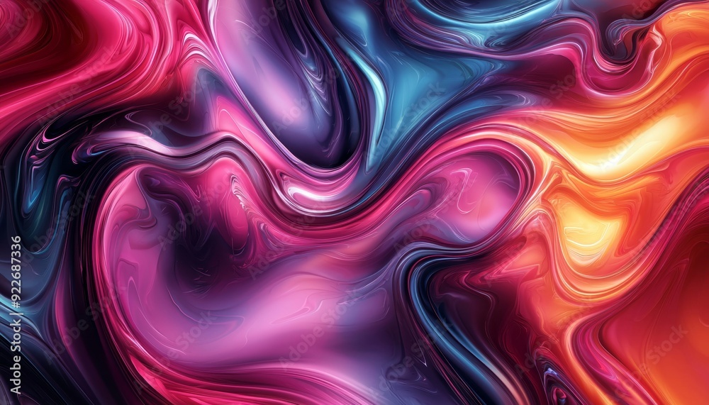 Vibrant Abstract Swirls in Pink, Blue, and Orange Colors Vibrant Abstract Swirls in Pink, Blue, and Orange Colors