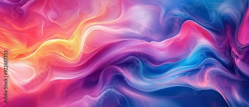 Wallpaper Mural Vibrant Abstract Swirls in Pink, Blue, and Orange Colors Torontodigital.ca