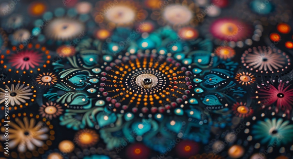 Intricate Floral Design With Metallic Accents on Dark Background Intricate Floral Design With Metallic Accents on Dark Background