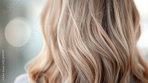 Stunning Long Wavy Hair With Soft Blonde Highlights in Natural Light