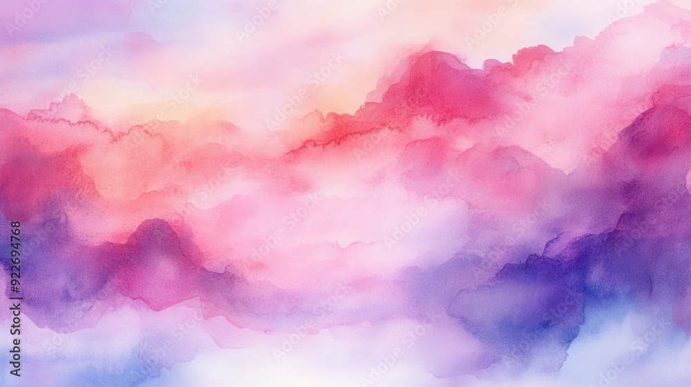 Fototapeta premium Dreamy Watercolor Landscape