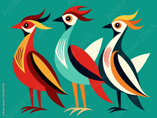 Stylisé oiseaux