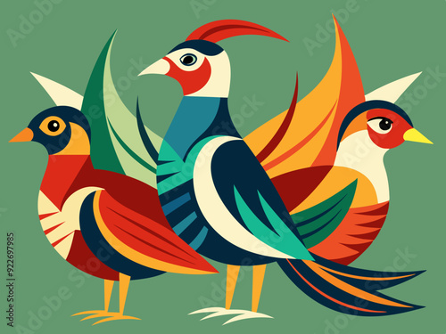 Stylisé oiseaux