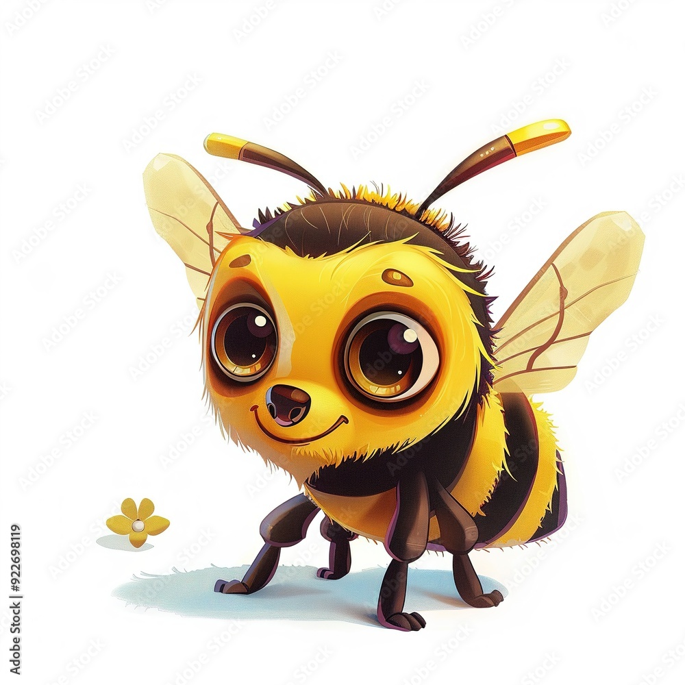 Naklejka premium Bee Pride emotion fantasy animal cartoon isolated whitebackground