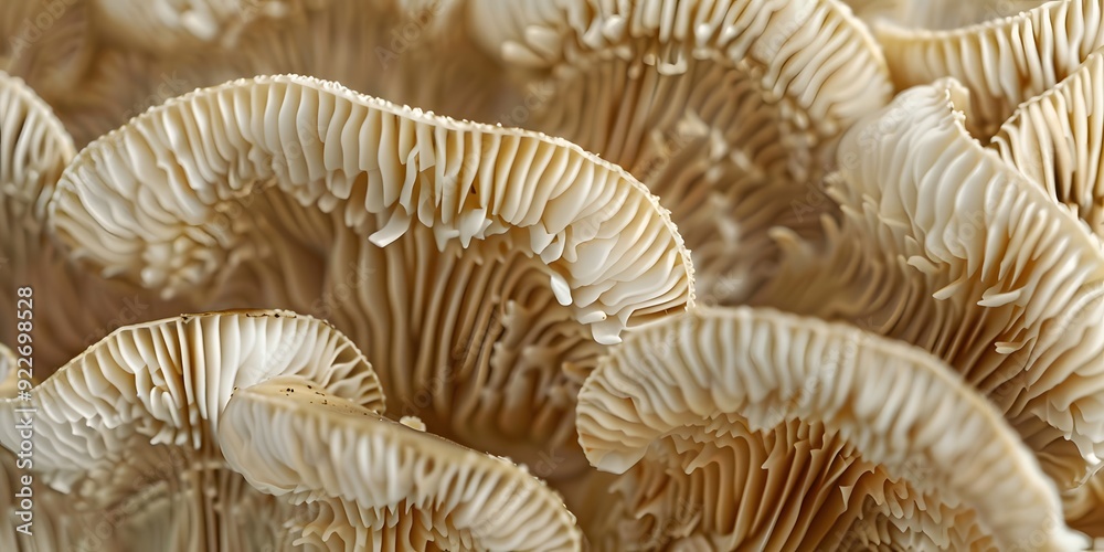 Natural Fungal Underside, Detailed Macro View Natural Fungal Underside, Detailed Macro View