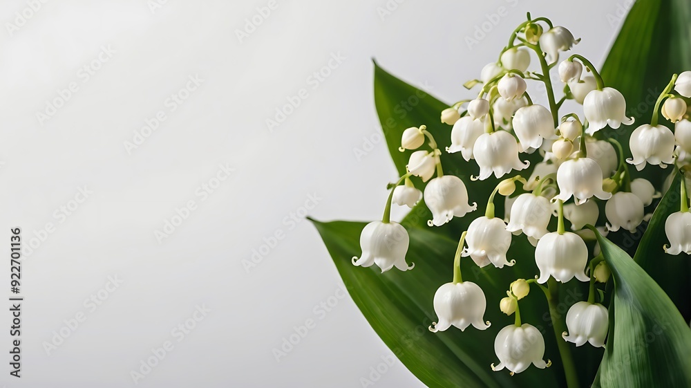 White Lily Of The Valley Against White White Lily Of The Valley Against White