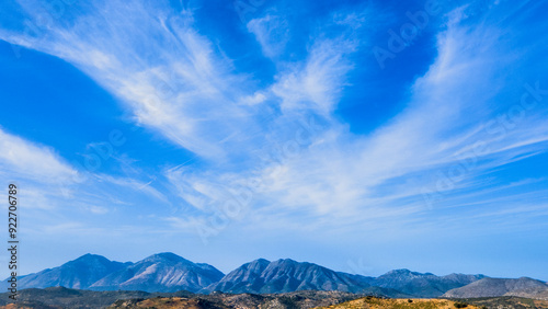 Mountains and sky of Crete photo