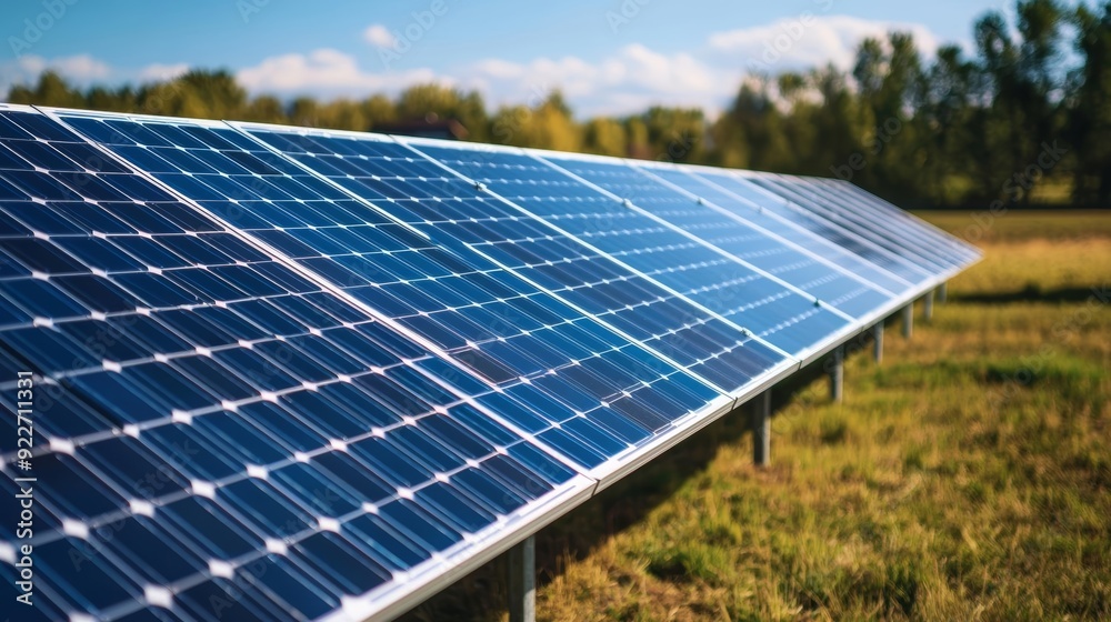 A community solar power project, with neighbors pooling resources to install a shared solar array A community solar power project, with neighbors pooling resources to install a shared solar array