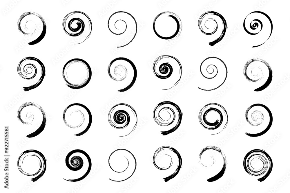Set of Spiral Design Elements. Abstract Swirl Icons. Set of Spiral Design Elements. Abstract Swirl Icons.