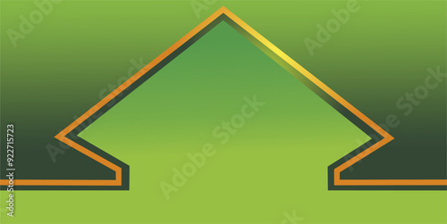 The composition of lines and planes with gradient green colors gives a dynamic and fresh impression as graphic design inspiration