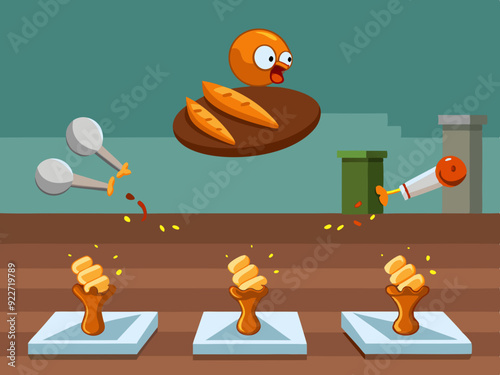 Ensemble de cuisses de poulet mangées, animation de jeu de séquence, étapes animées de manger des pilons frits