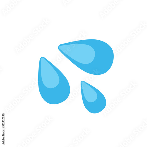 water droplet emoji vector illustration