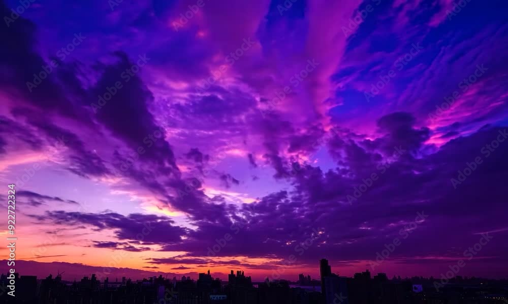 City Skyline at Sunset with Vibrant Sky City Skyline at Sunset with Vibrant Sky