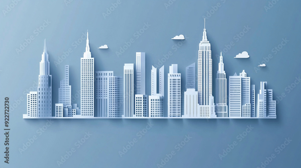 illustration city isolated on blue illustration city isolated on blue