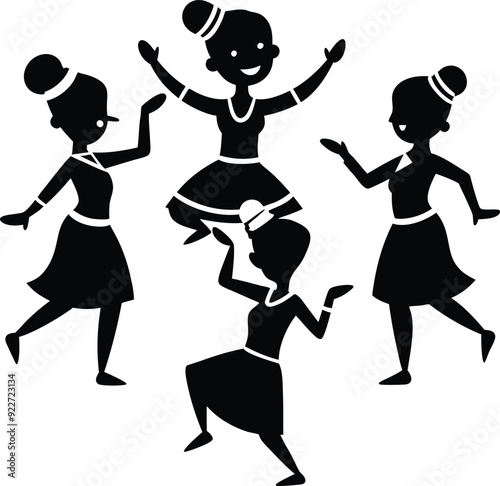 Middle Eastern Dance Outline Silhouette Graphics Collection