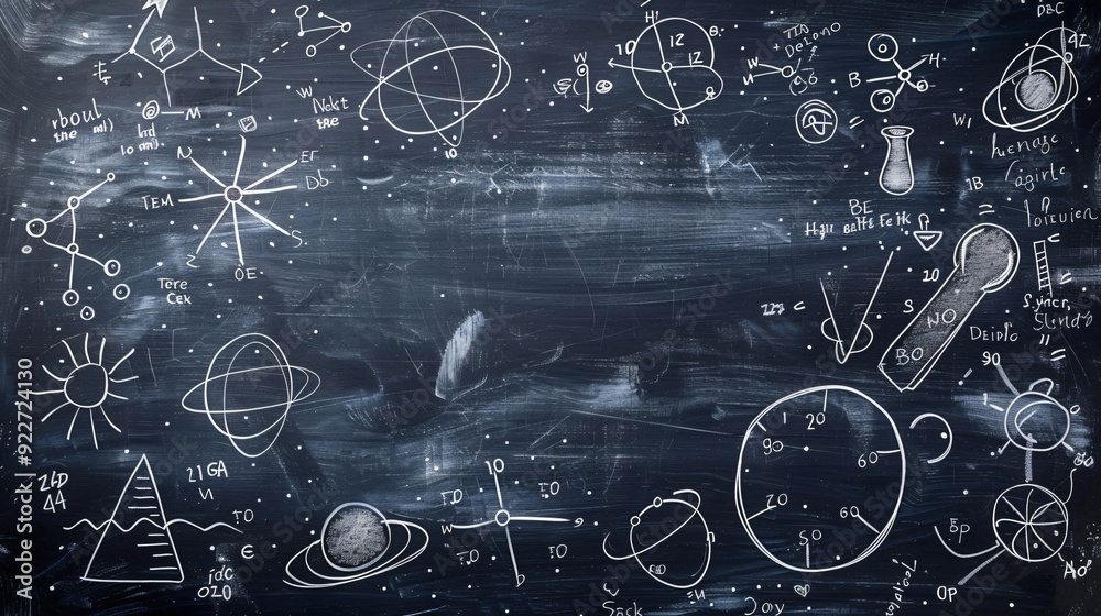 blackboard with formulas blackboard with formulas