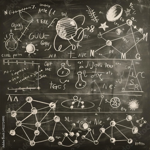 blackboard with formulas