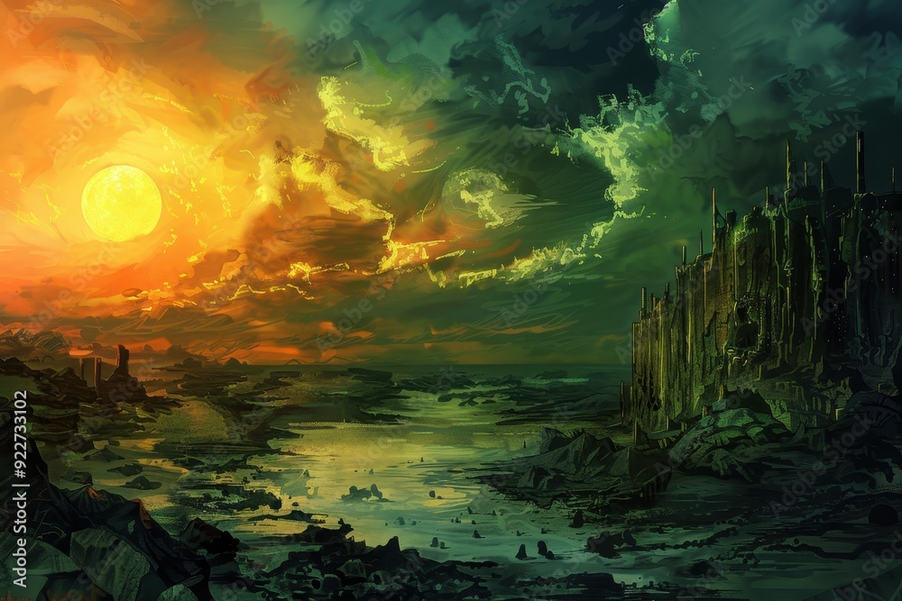 A City on the Edge of a Mystical Landscape A City on the Edge of a Mystical Landscape