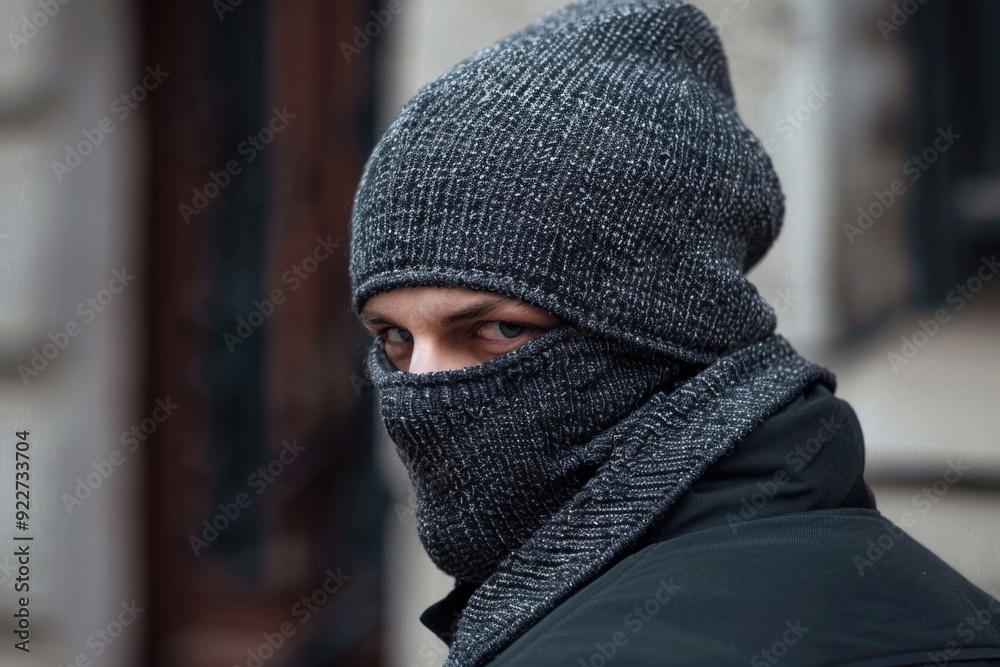 A person wearing a hat and scarf in cold weather, suitable for winter or outdoor scenes A person wearing a hat and scarf in cold weather, suitable for winter or outdoor scenes