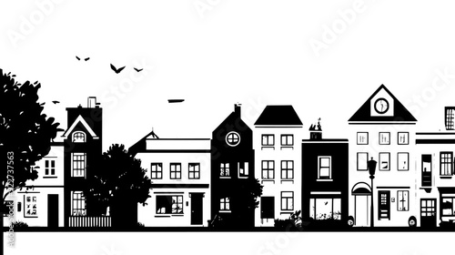 Victorian mansion with steep roof, gables, and large porch, vector illustration art