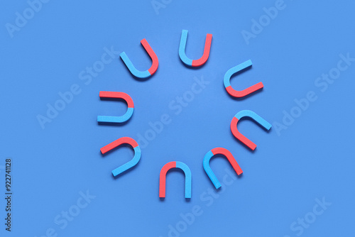 Frame made of magnets on bl...