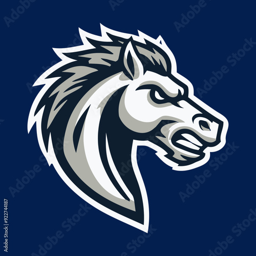 Dynamic Colt Vector Sports Mascot Logo: Enhance Your Team's Spirit with Professional Design photo