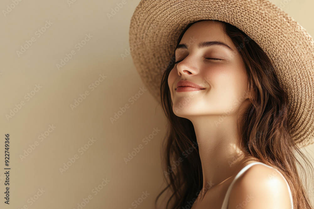 A close up of a woman's face with her eyes closed A close up of a woman's face with her eyes closed