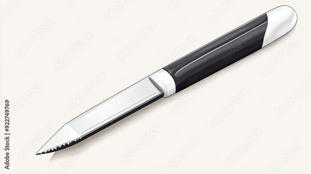 Retractable sharp-blade stationery knife, suitable for cutting paper or other creative tasks, illustrated in vector format Retractable sharp-blade stationery knife, suitable for cutting paper or other creative tasks, illustrated in vector format
