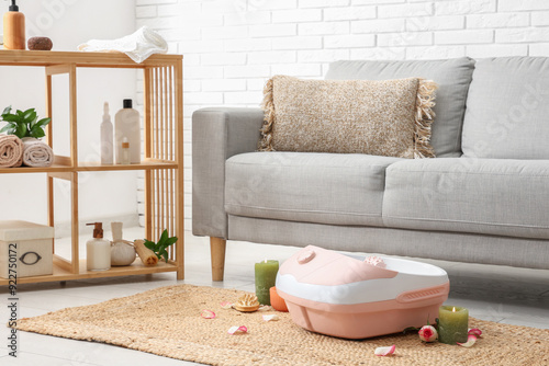 Massage foot bath with spa ...