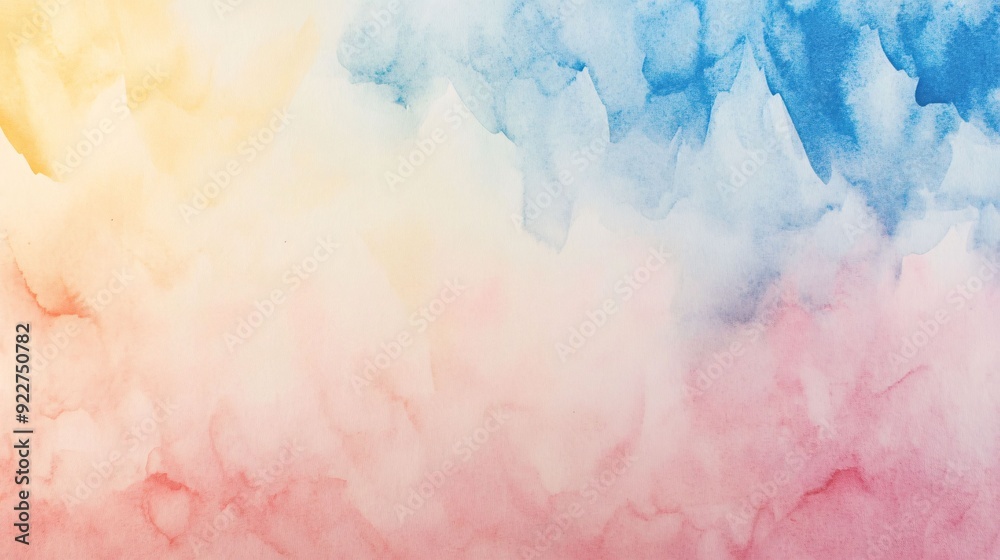 Fototapeta premium Pastel watercolor background with soft gradient colors a smooth gradient blend of warm and cool tone