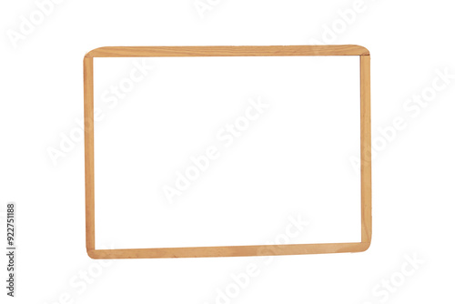 Wood Frame isolated on white background with clipping path