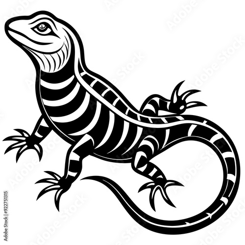 lizard on white background vector illustration