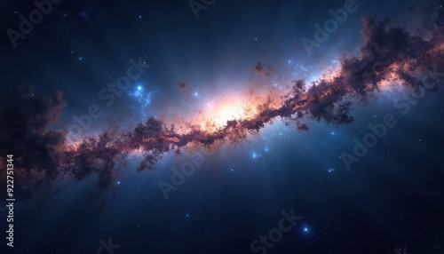 Stunning view of the Milky Way galaxy with vibrant clusters of stars against a dark night sky.