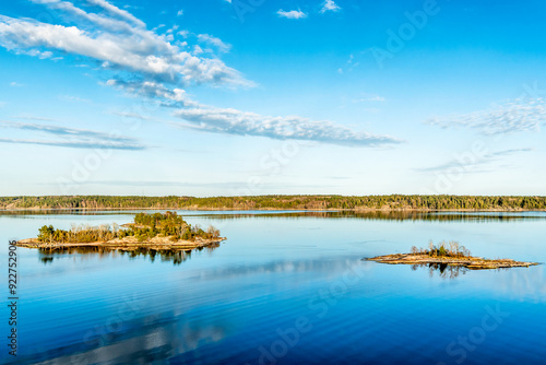 Photography Panoramic view of the islands in the archipelago of Stockholm