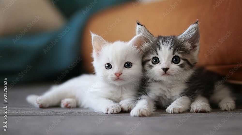 Obraz premium Cute Kittens Relaxing Together