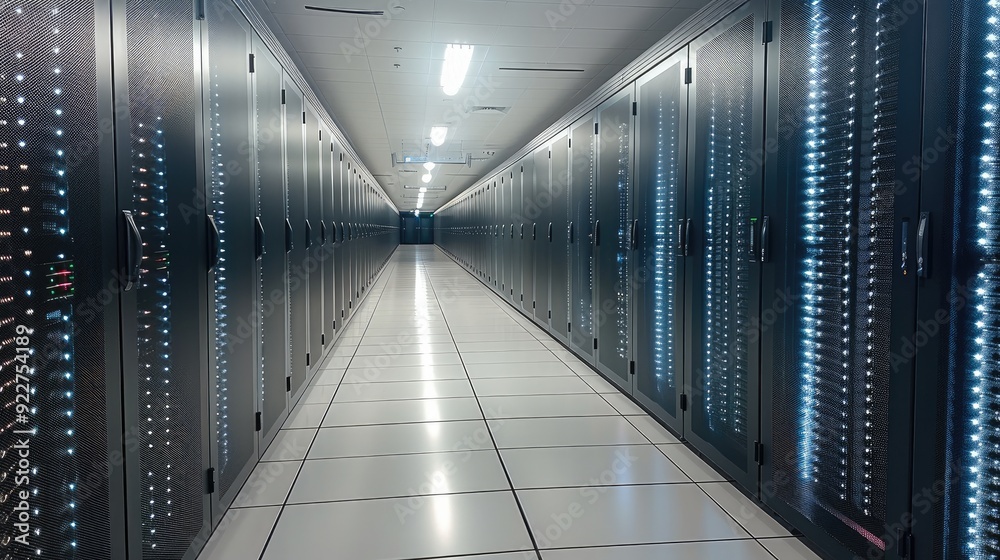 Servers backup in data center. Innovative Data Backup Solutions. Generative AI.