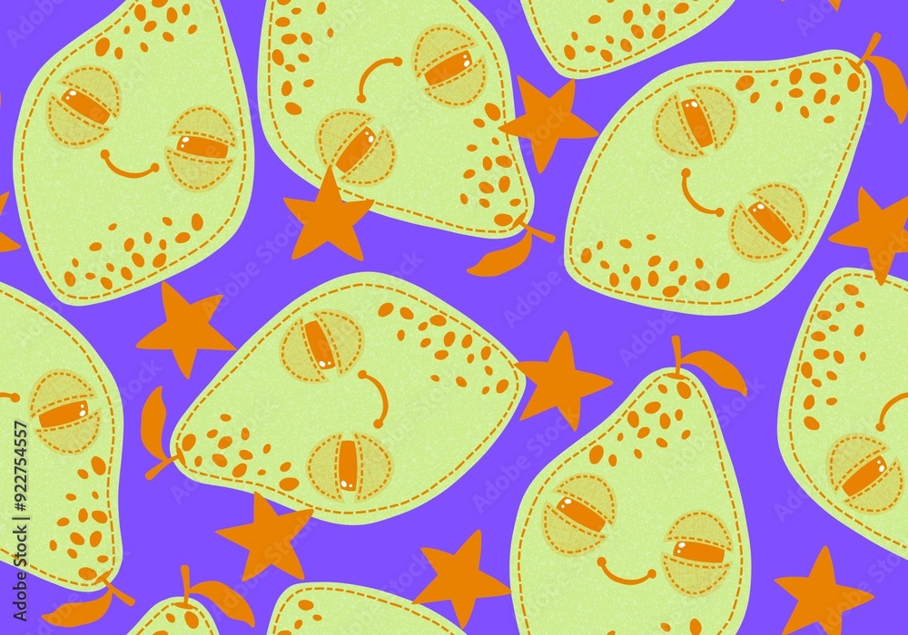 Cute fruit seamless lemon pattern for wrapping paper and fabrics and linens Cute fruit seamless lemon pattern for wrapping paper and fabrics and linens