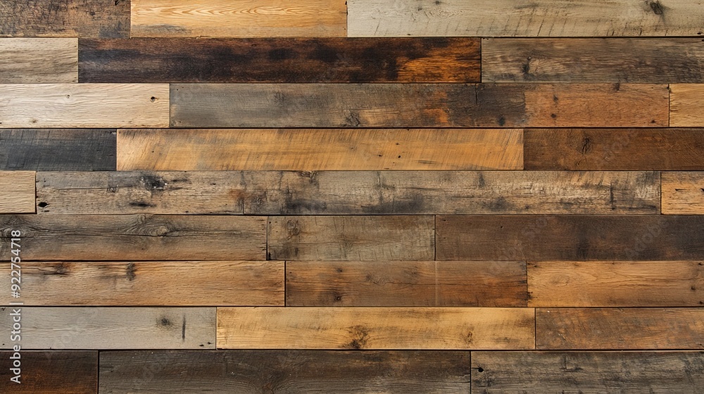 Naklejka premium Rustic Wooden Wall Paneling
