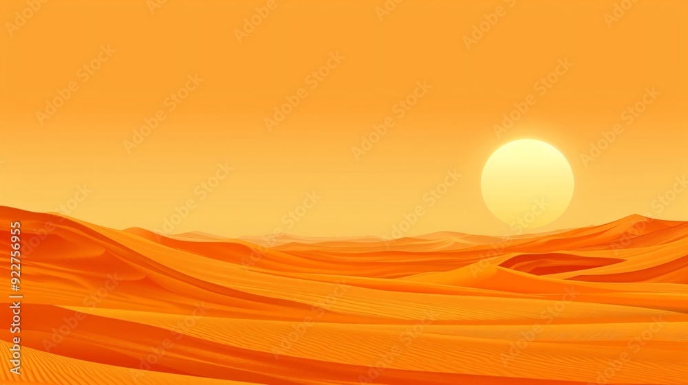 Sunset Over Desert Dunes Sunset Over Desert Dunes