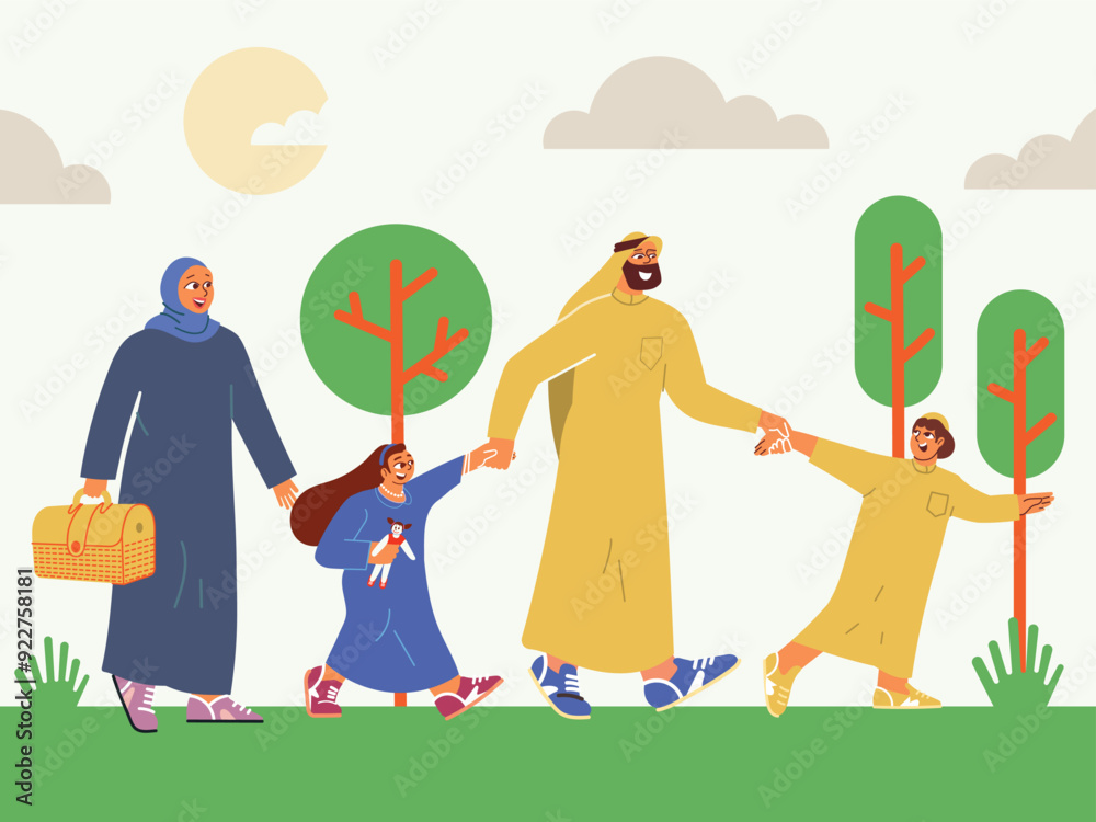 Together in Nature, An Arab Family's Day Together in Nature, An Arab Family's Day
