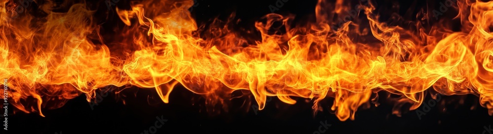 Captivating Visual of Fiery Flames Against a Dark Background Captivating Visual of Fiery Flames Against a Dark Background