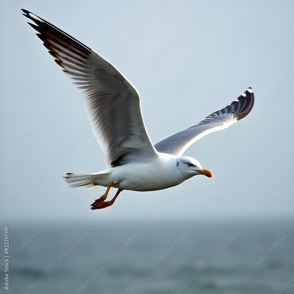 seagull in flight