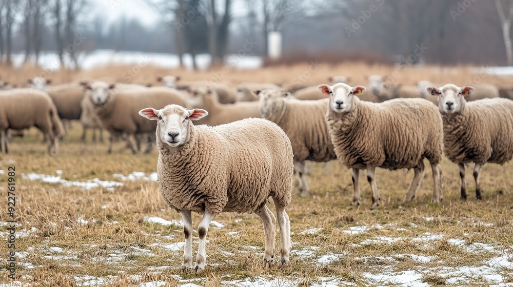 Sheep in a Winter Field Sheep in a Winter Field