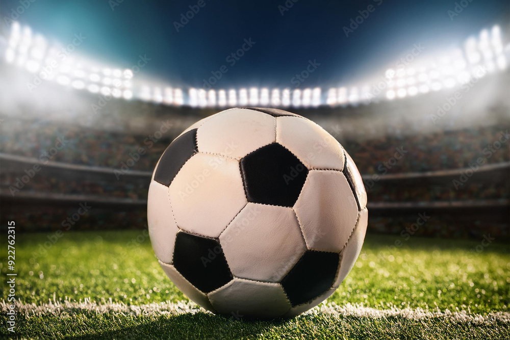 Obraz premium soccer ball on the field