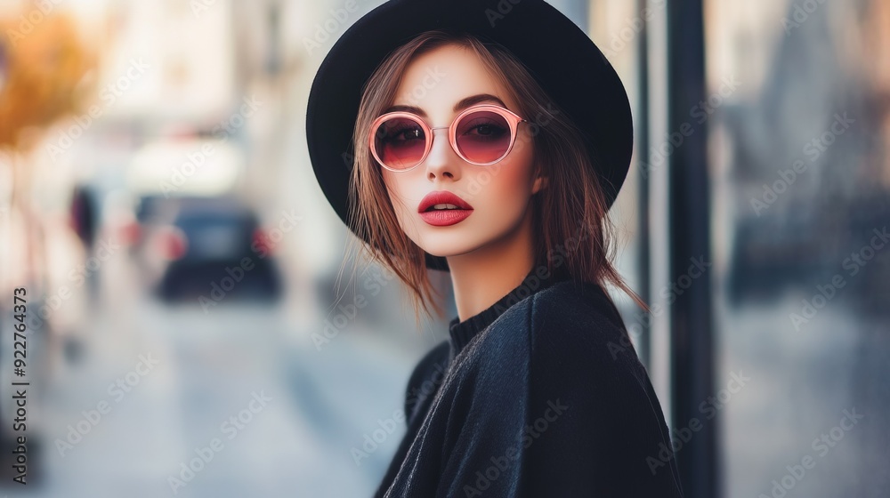 Stylish Woman in Sunglasses Stylish Woman in Sunglasses