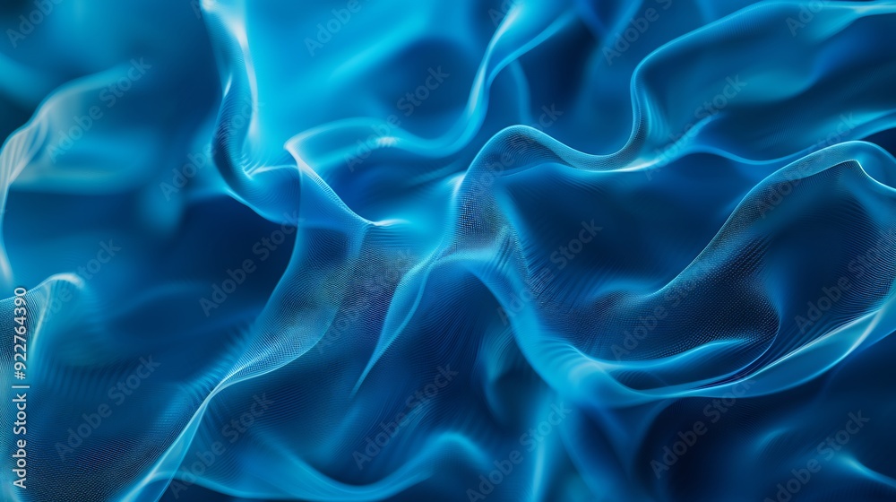 Obraz premium Abstract digital landscape with flowing wave