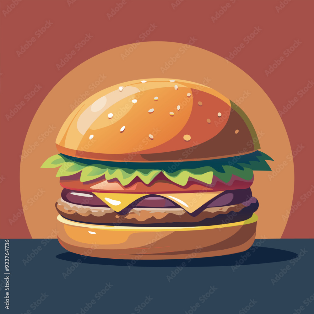 Cartoon burger vector isolated illustration Cartoon burger vector isolated illustration