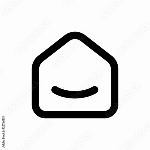 smart happy house smile icon